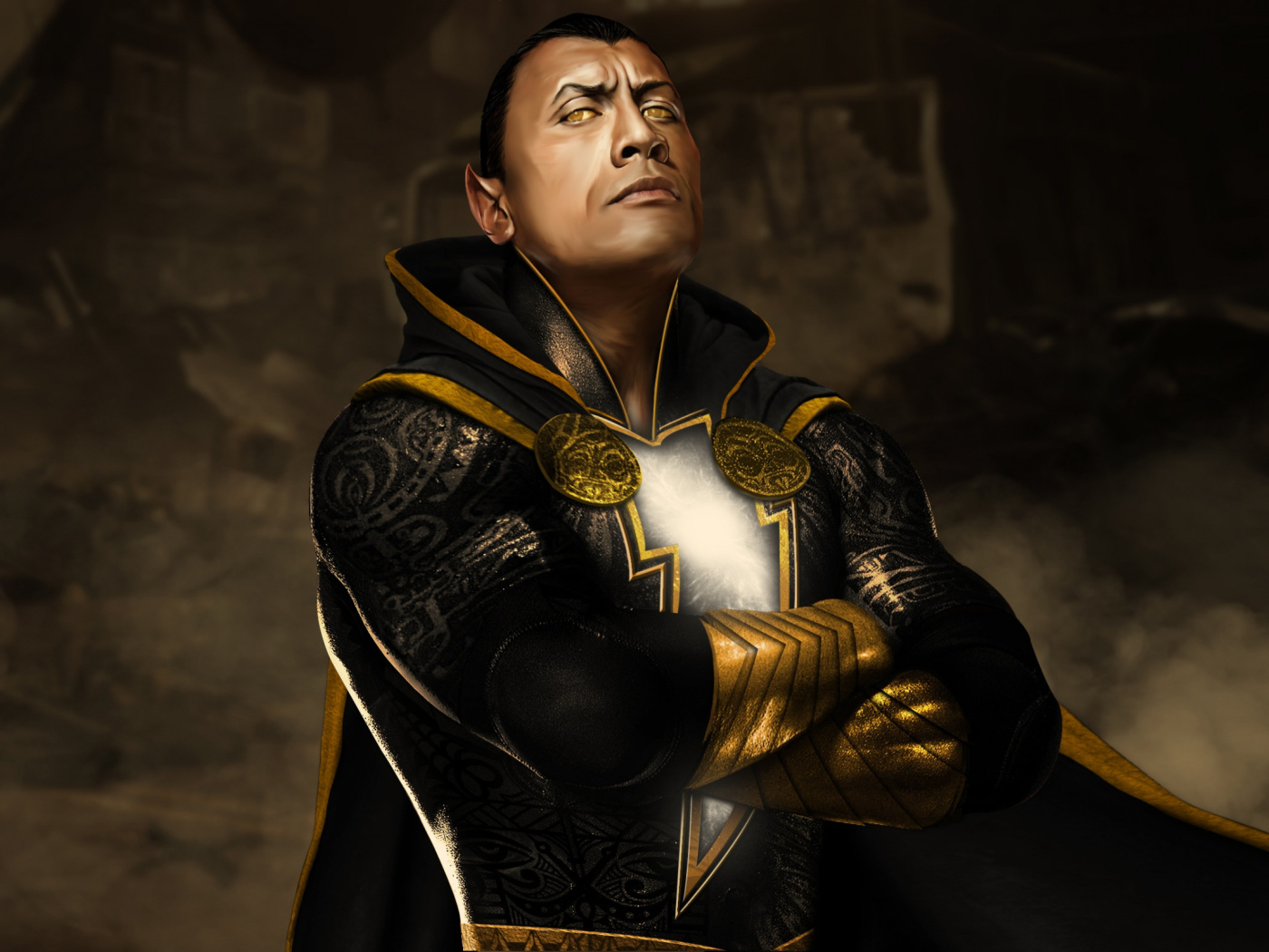 Актер Дуэйн Джонсон в фильме Чёрный Адам, 2022