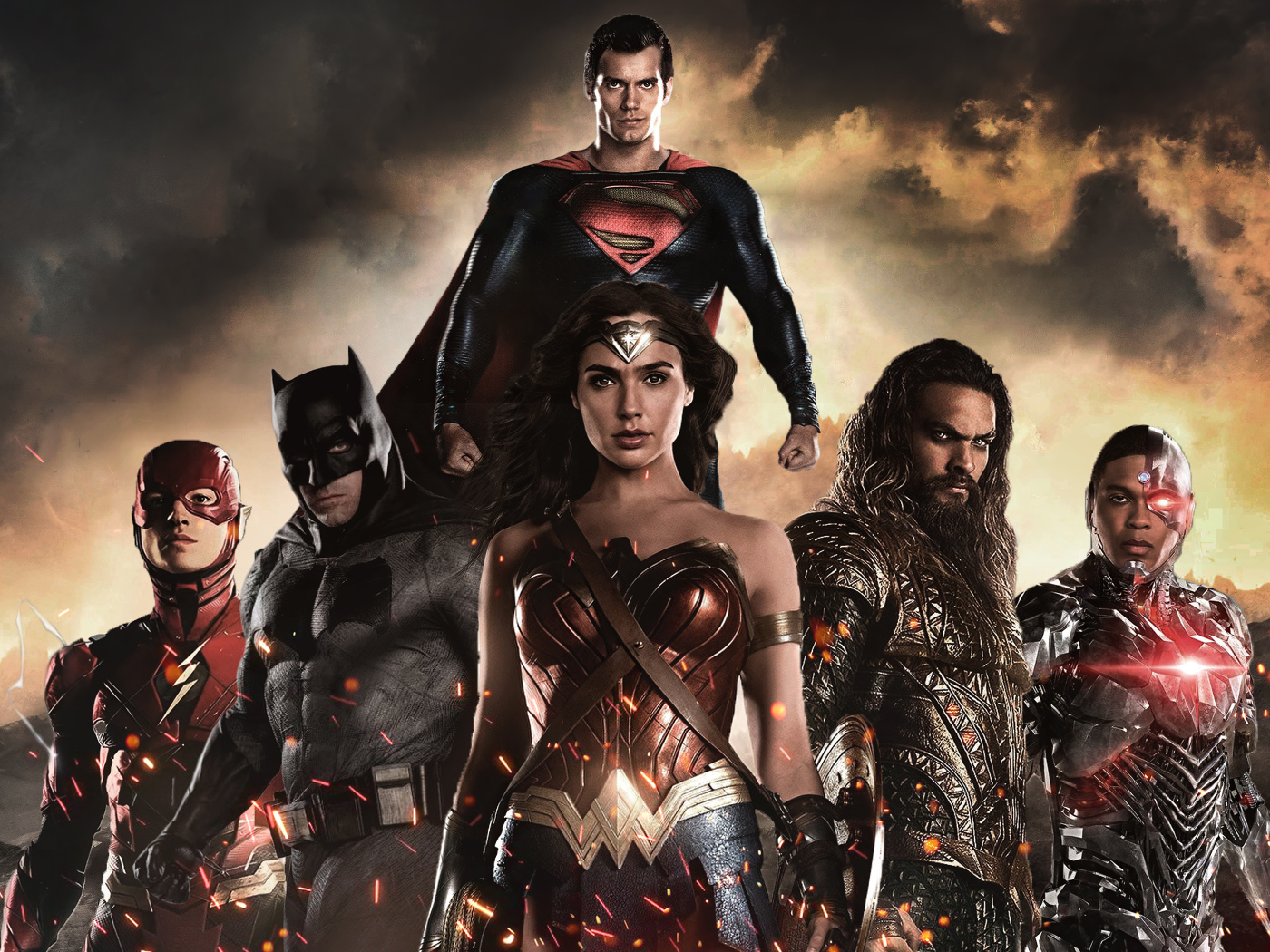 Крутой супергеройский постер фильма  Лига справедливости Зака Снайдера, 2021
