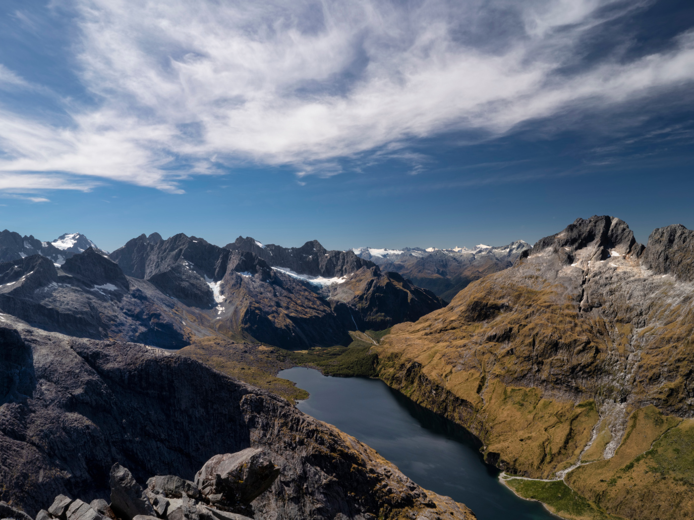 Озеро возле гор, Новая Зеландия