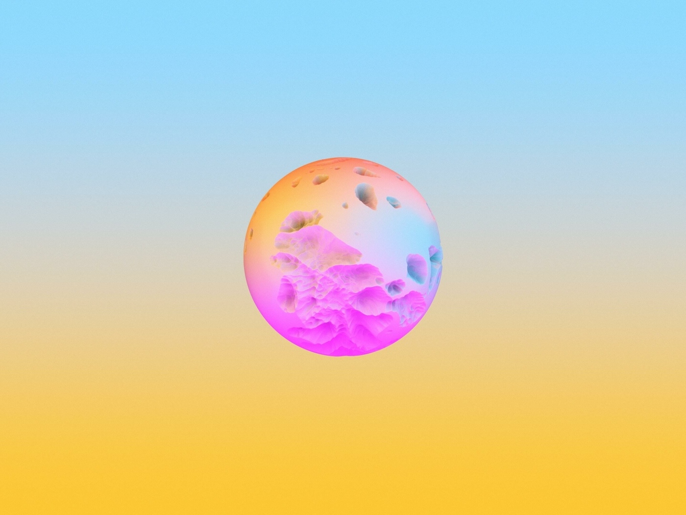 Шар на разноцветном ярком фоне