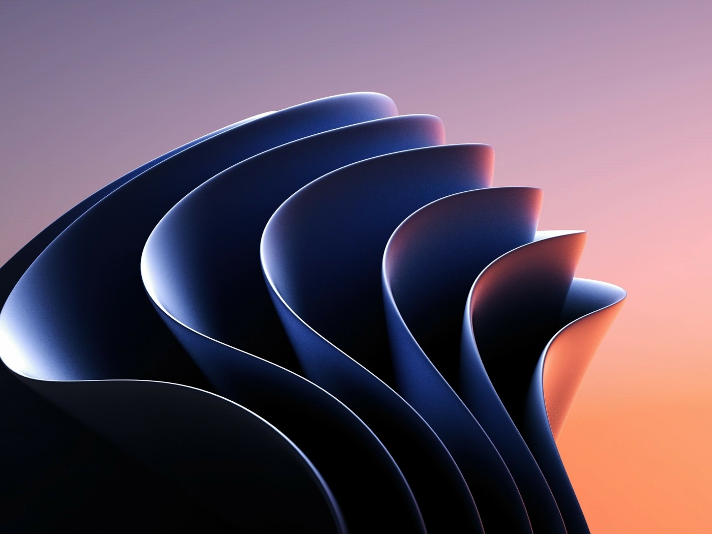 Черные абстрактные волны на розовом фоне