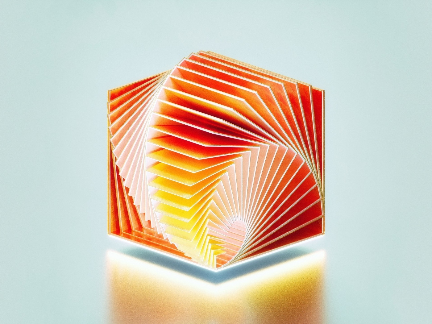 Куб 3д на сером фоне