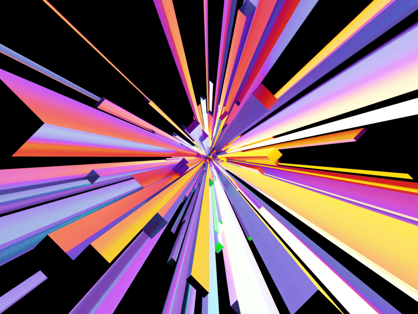 Динамические разноцветные геометрические 3д фигуры