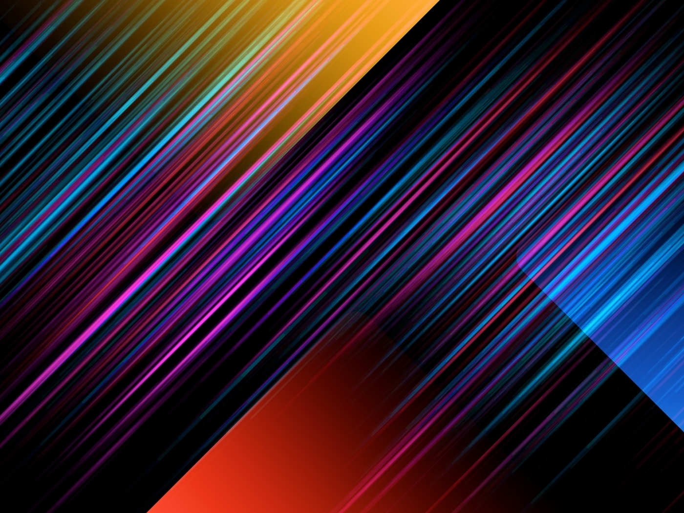 Много разноцветных абстрактных линий