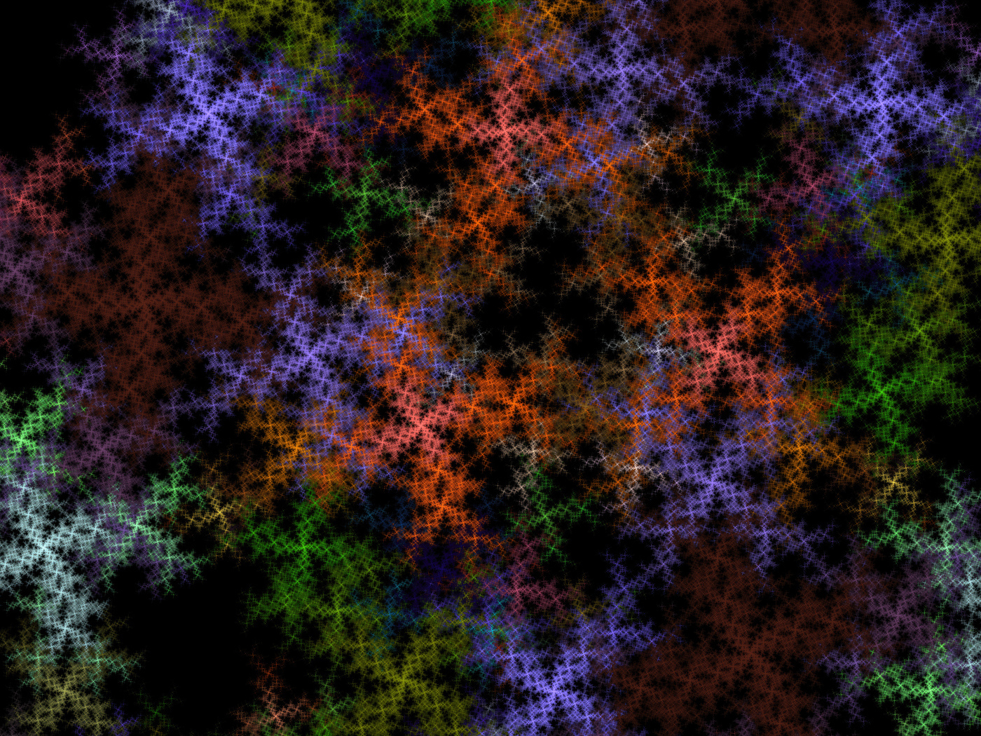 Разноцветные рисунки на черном фоне 