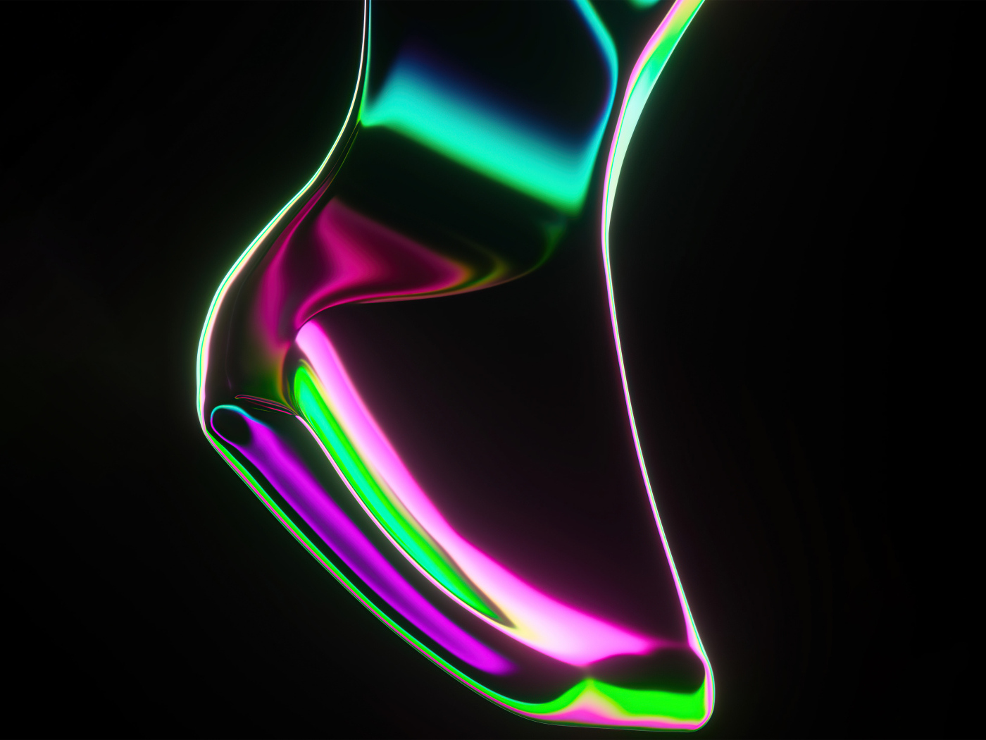 Разноцветный узор на черном фоне