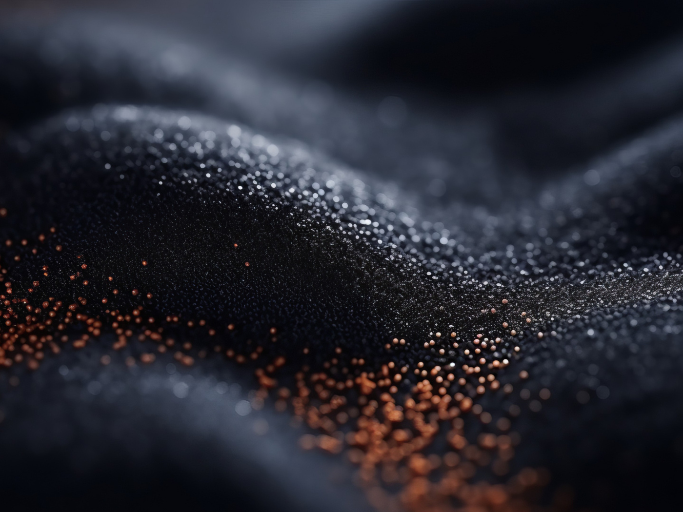 Блестящий абстрактный черный песок