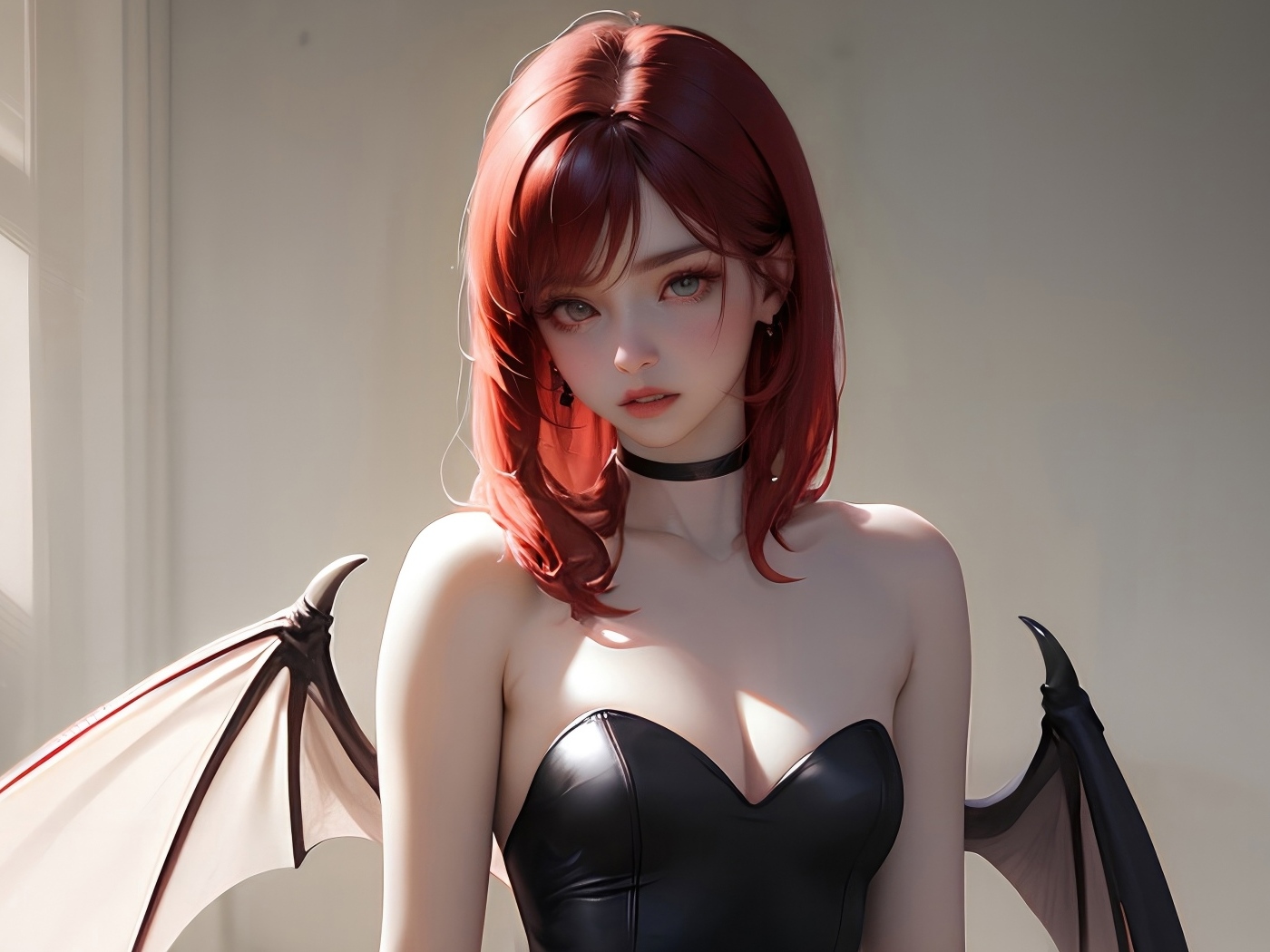 Девушка аниме с крыльями 