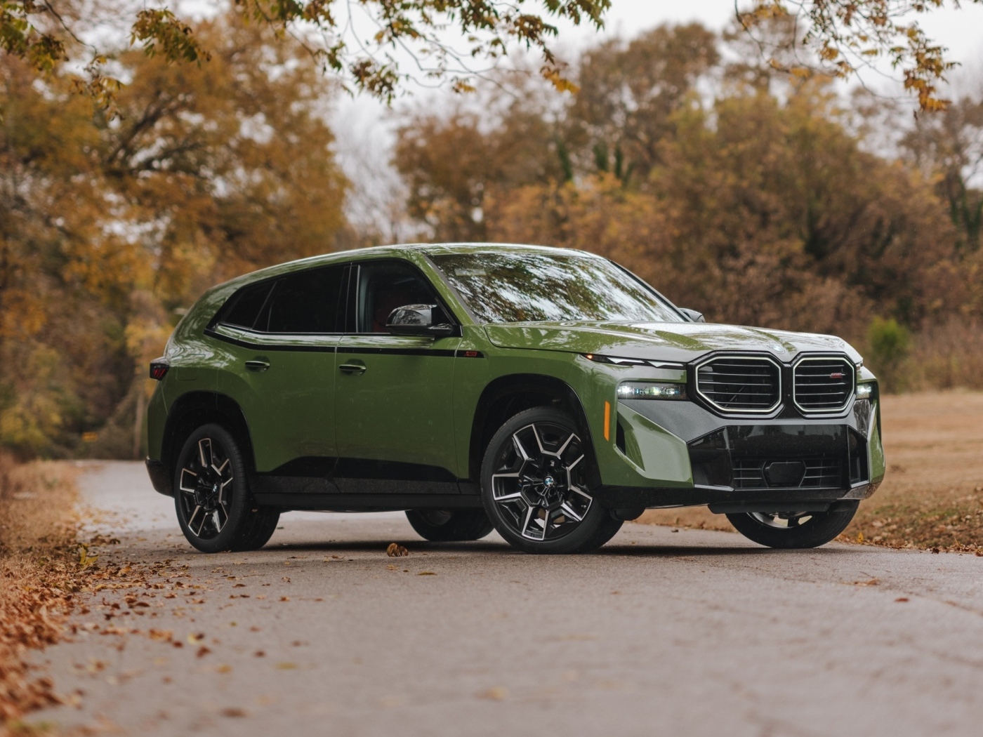 Зеленый внедорожник BMW XM Label 2024 года