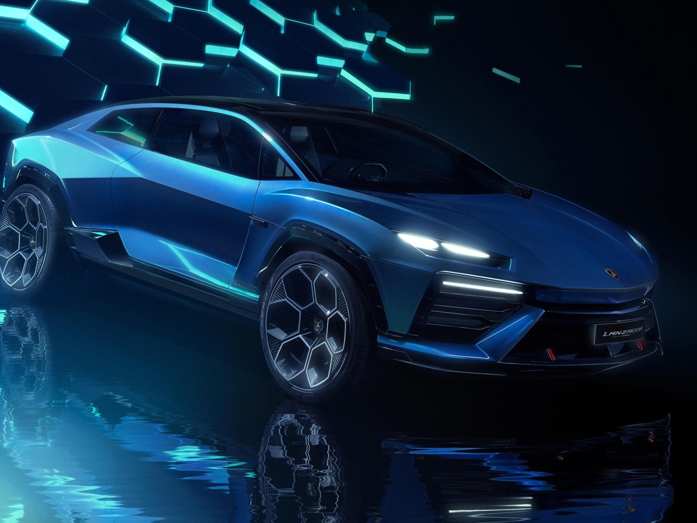 Дорогой новый автомобиль Lamborghini Lanzador Concept EV