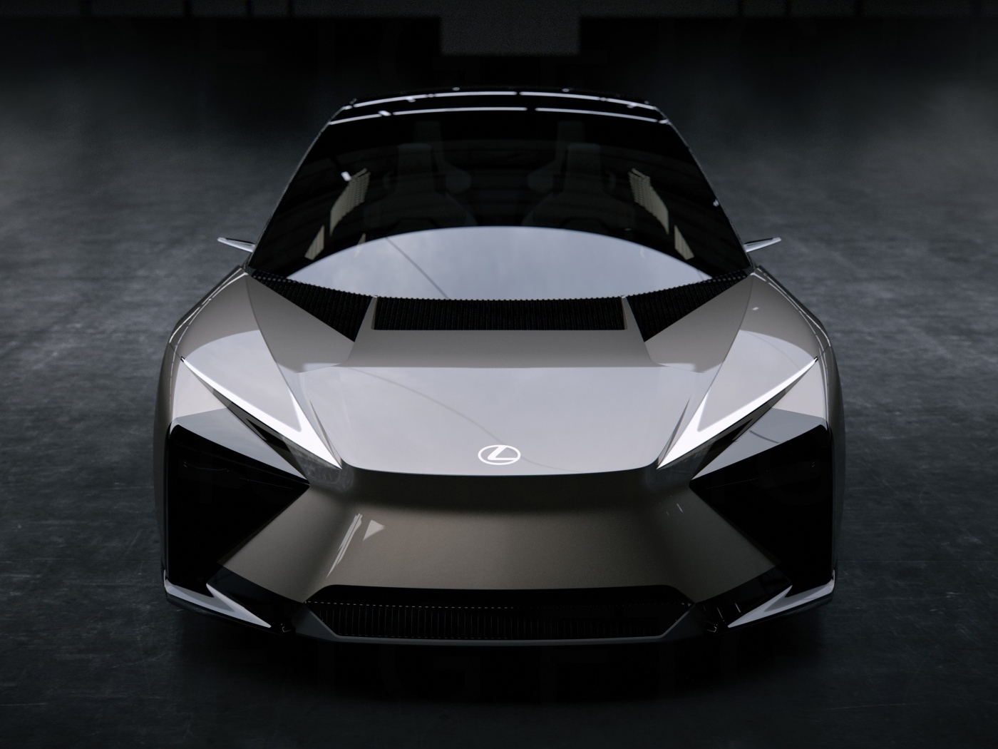 Вид спереди на автомобиль Lexus LF-ZL