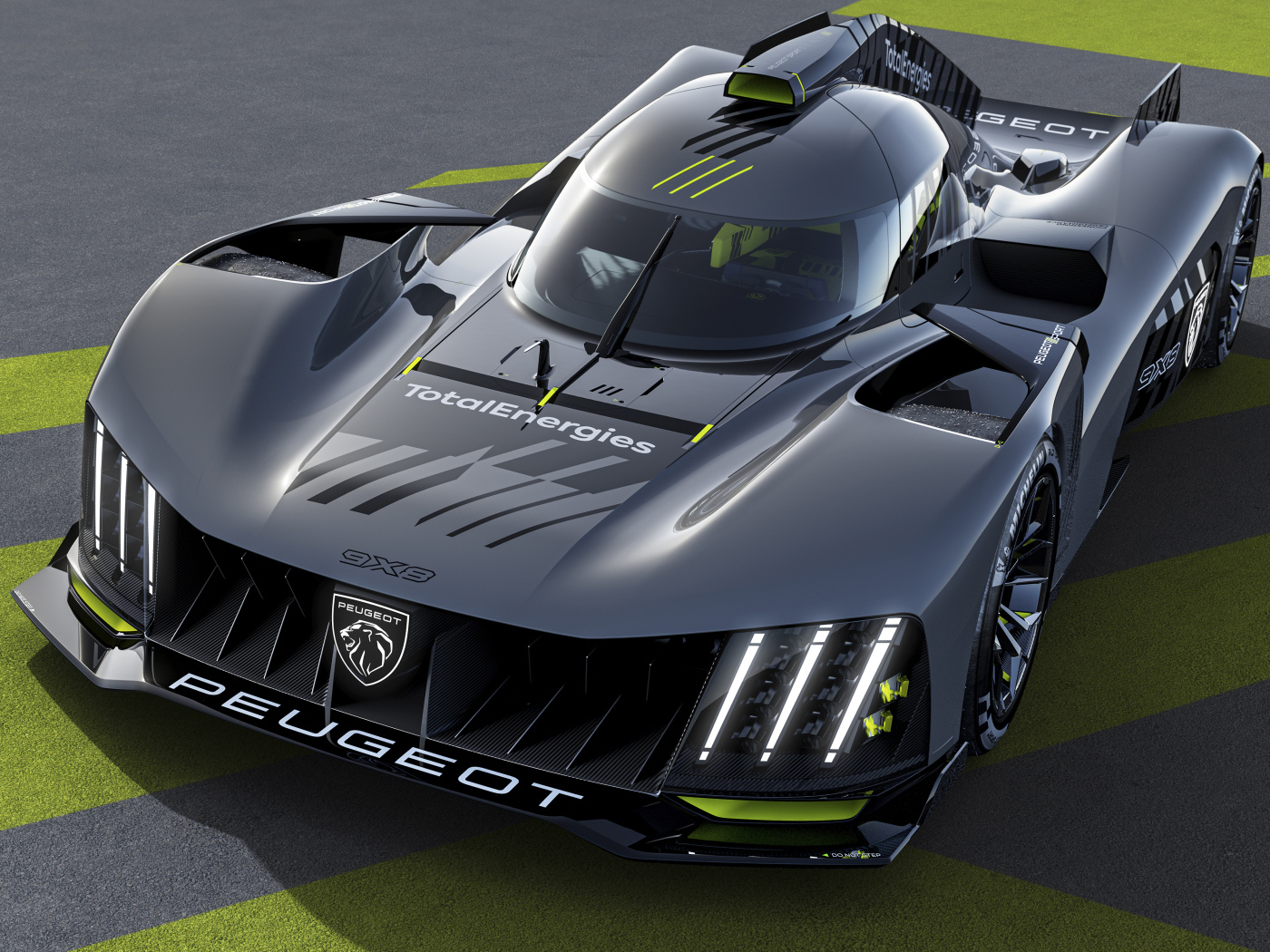 Быстрый автомобиль Peugeot 9X8,  2022 года