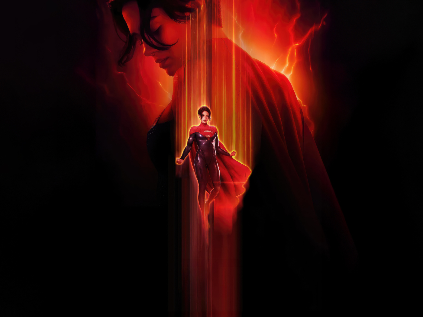 Девушка супергерой в плаще