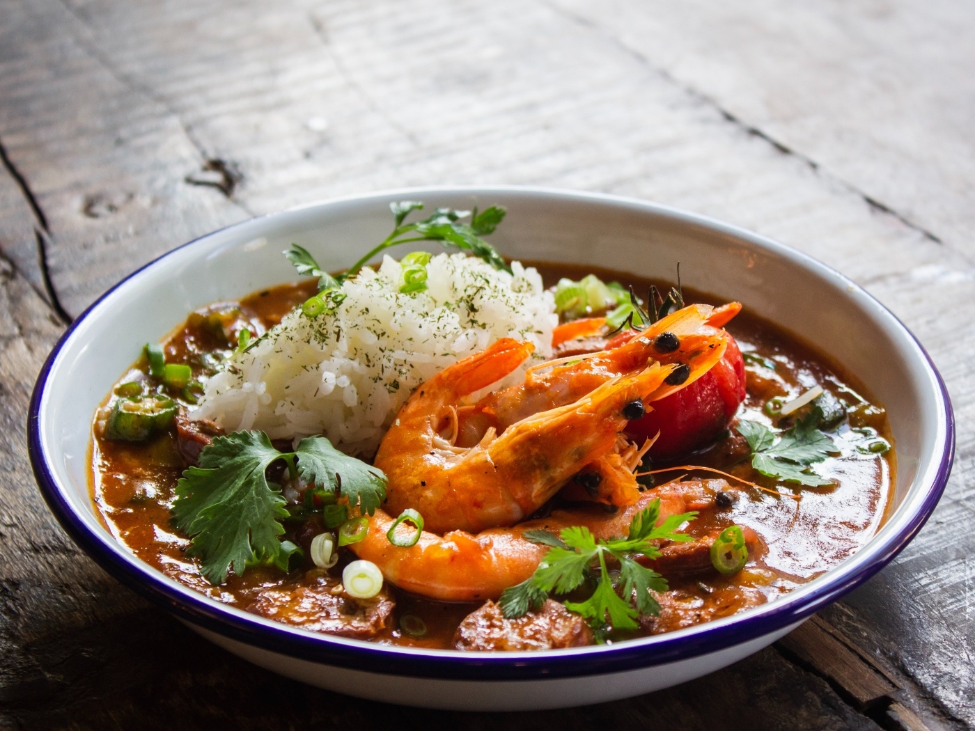 Рис с креветками в остром соусе