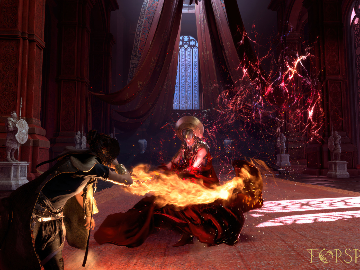 Бой в новой компьютерной игре Forspoken, 2023