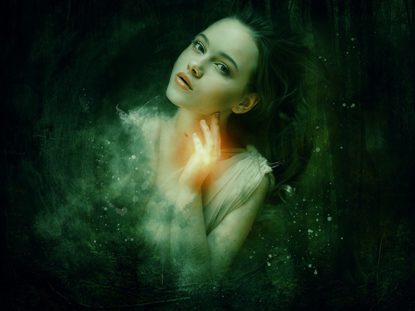 Красивый фон на фото девушки