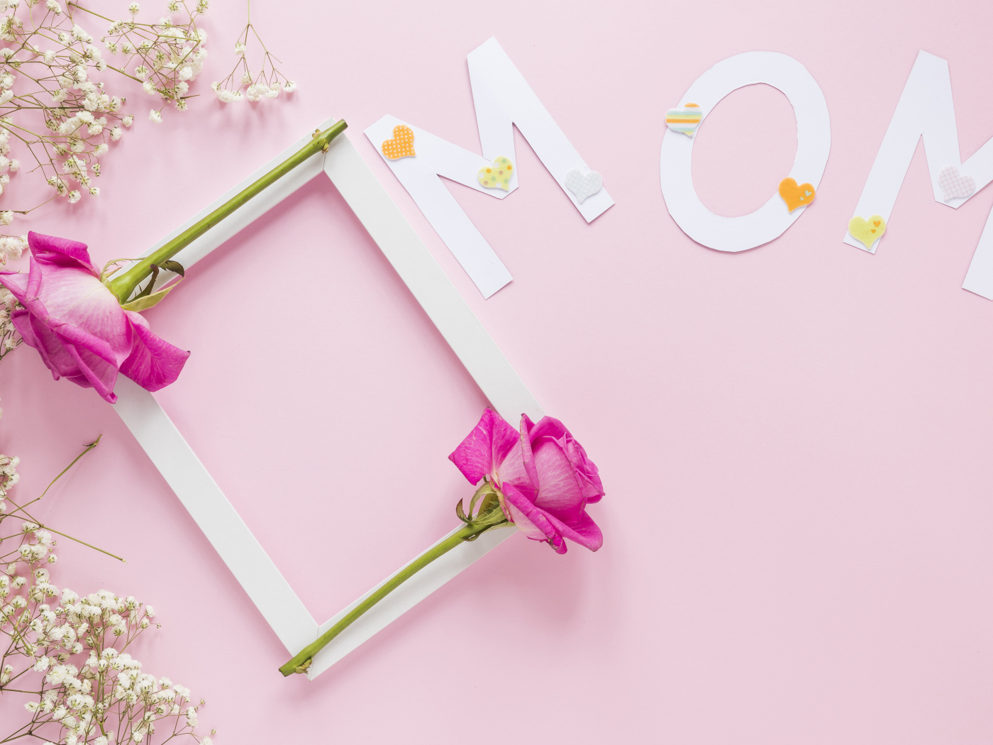 Шаблон поздравительной открытки для мамы на 8 марта