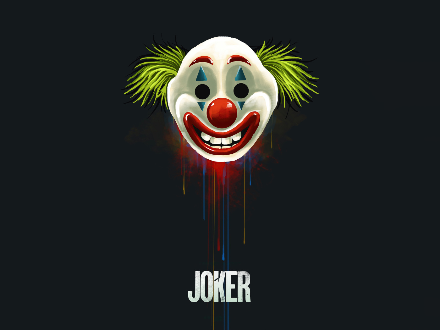 Маска Джокера на черном фоне