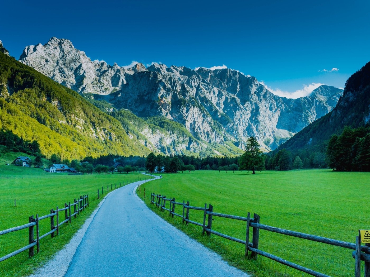 Вид на Альпы в Логарской  долине