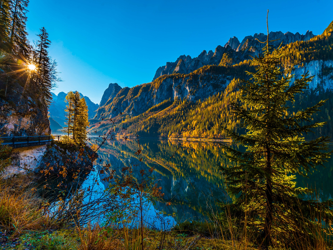 Солнце над горным озером, Австрия