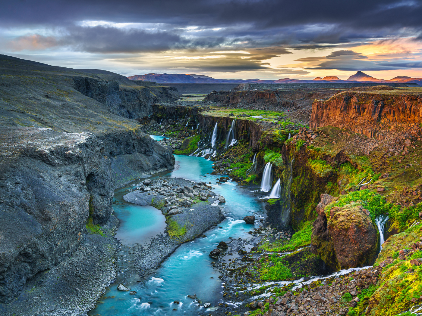 Живописный каньон Sigöldugljufur, Исландия