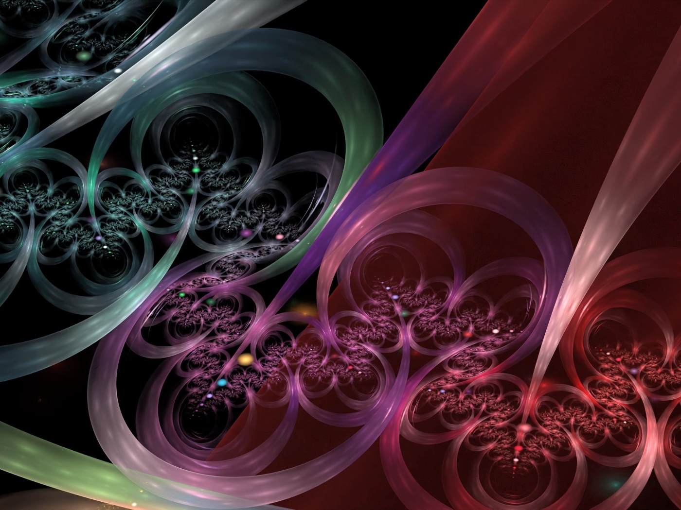 Извилистые разноцветные абстрактные фигуры