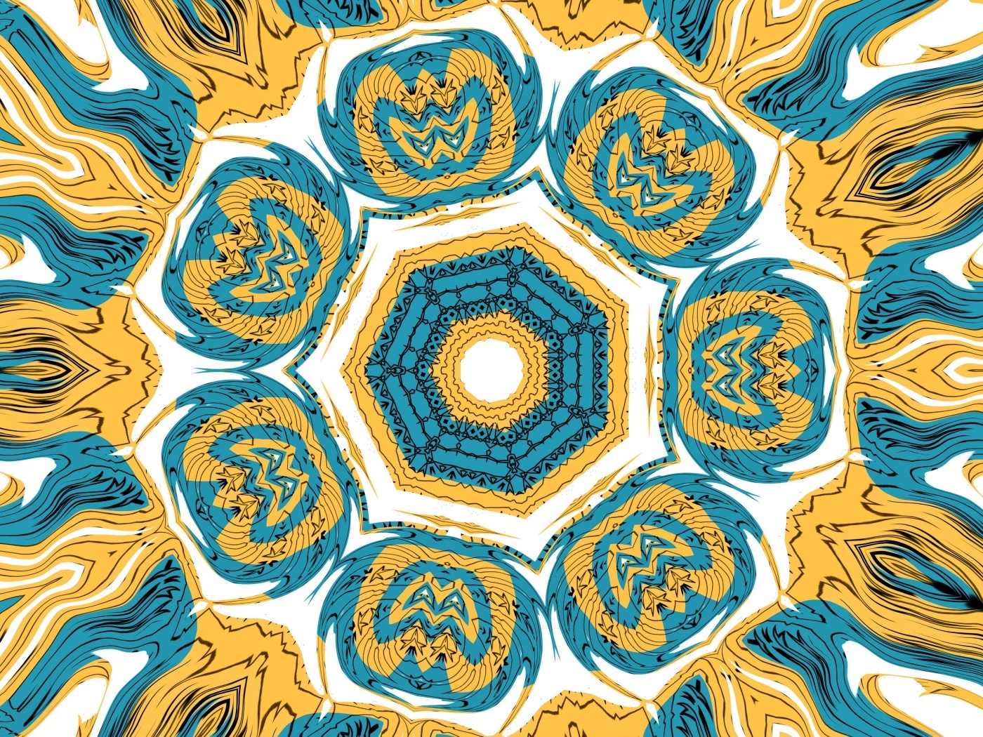 Желто-голубой абстрактный узор 