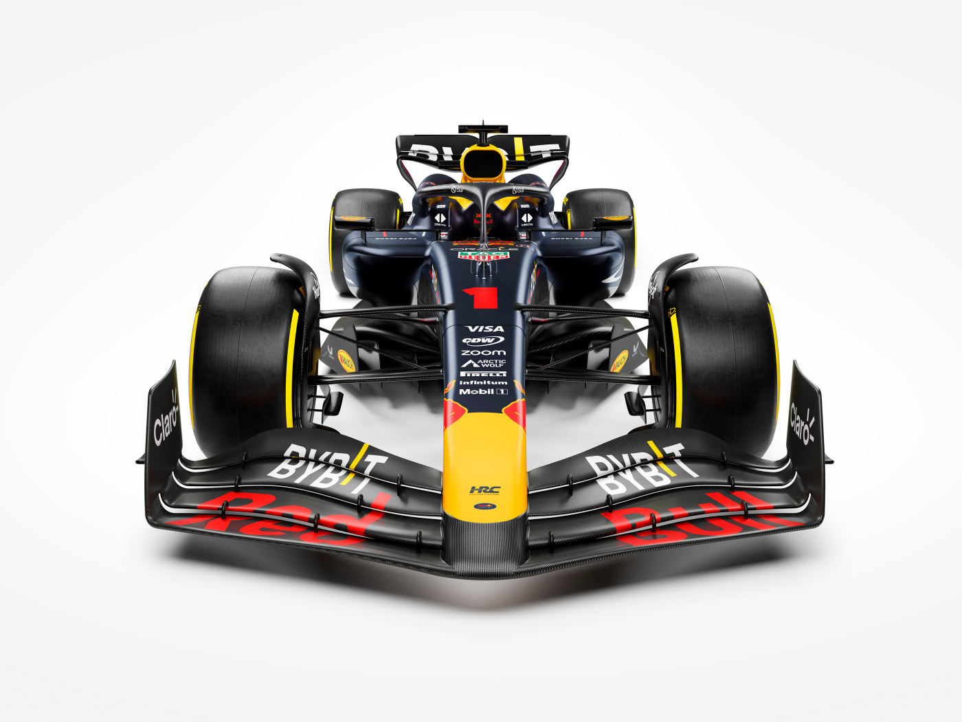 Гоночный автомобиль Red Bull RB20 2024 года вид спереди