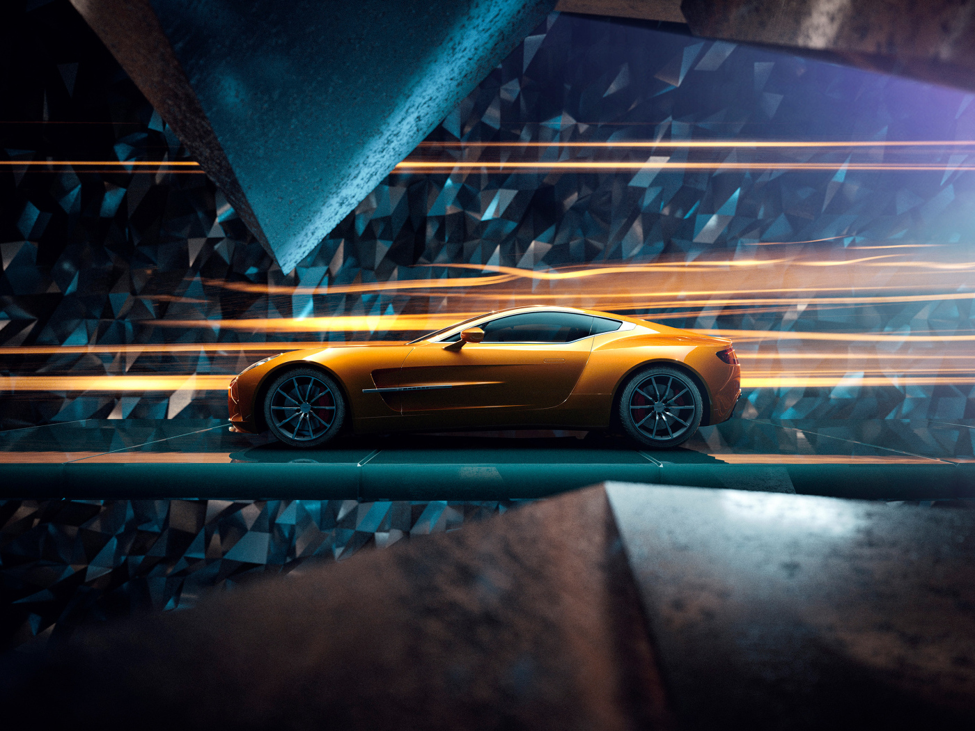 Быстрый автомобиль Aston Martin One 77