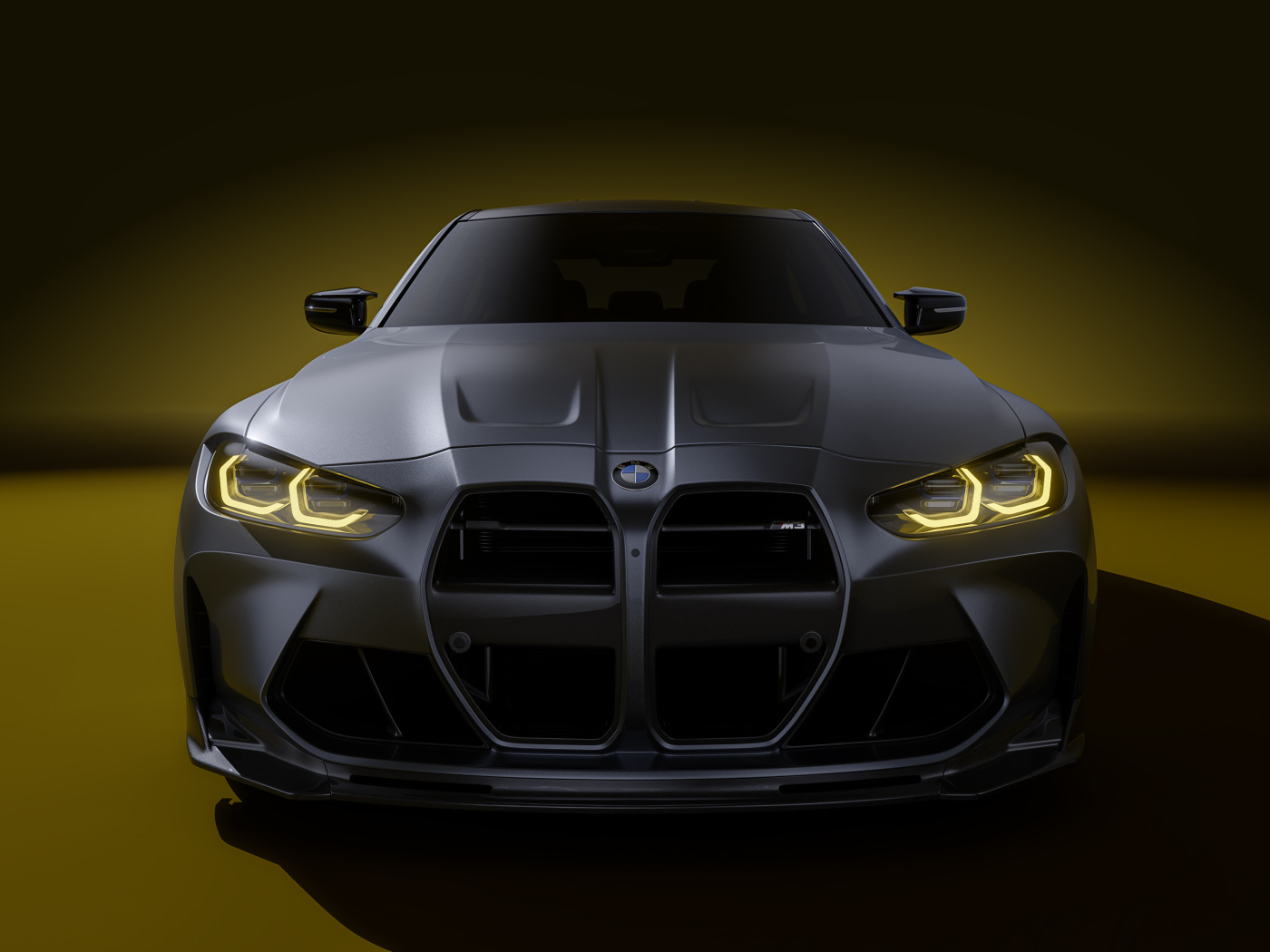 Вид спереди на автомобиль BMW M3 Vorsteiner
