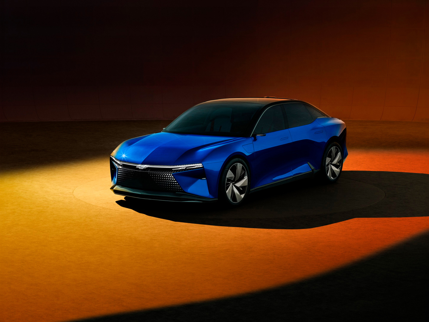 Синий автомобиль концепт  Chevrolet FNR-XE