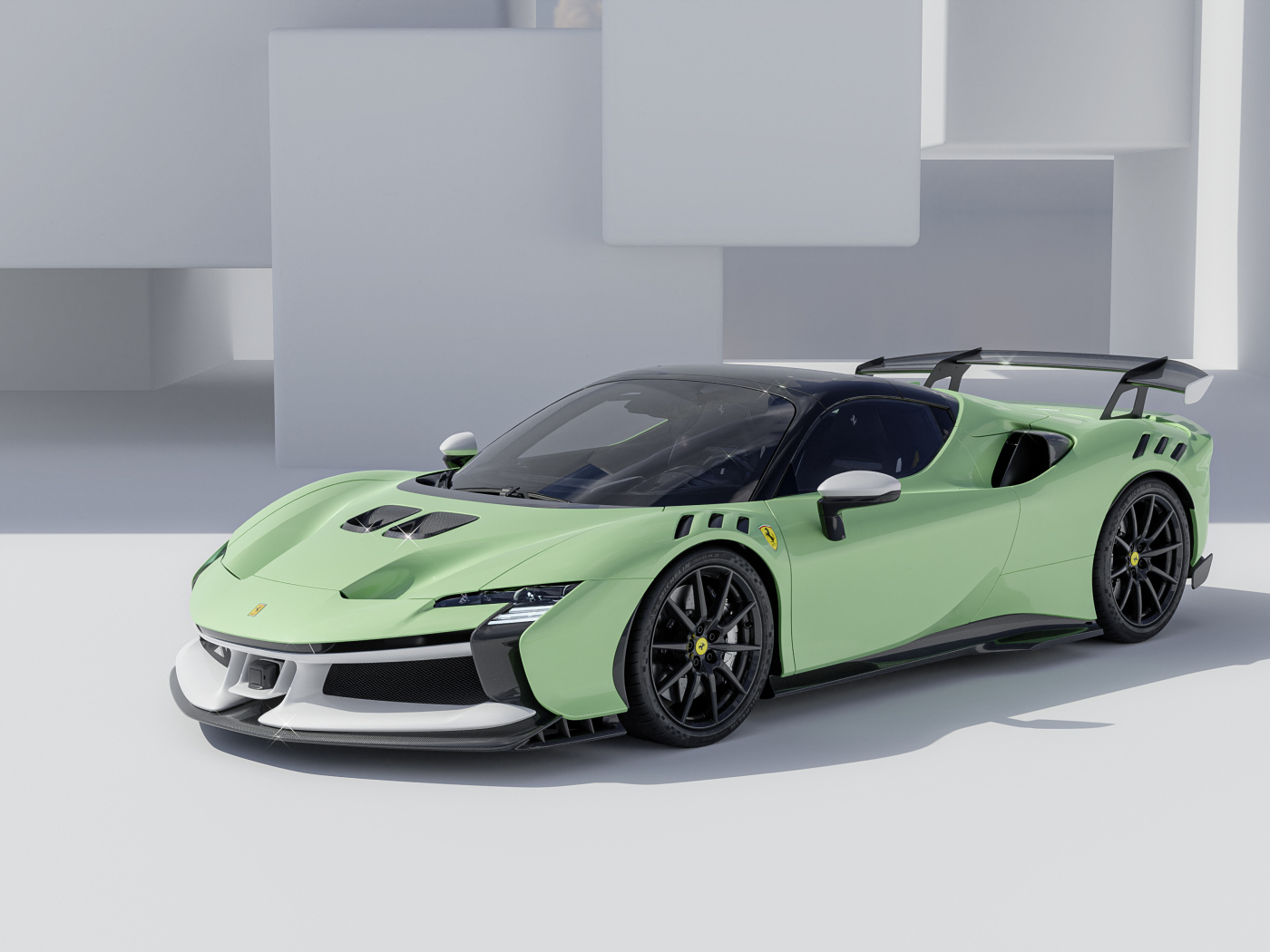 Быстрый автомобиль Ferrari SF90 XX Spider