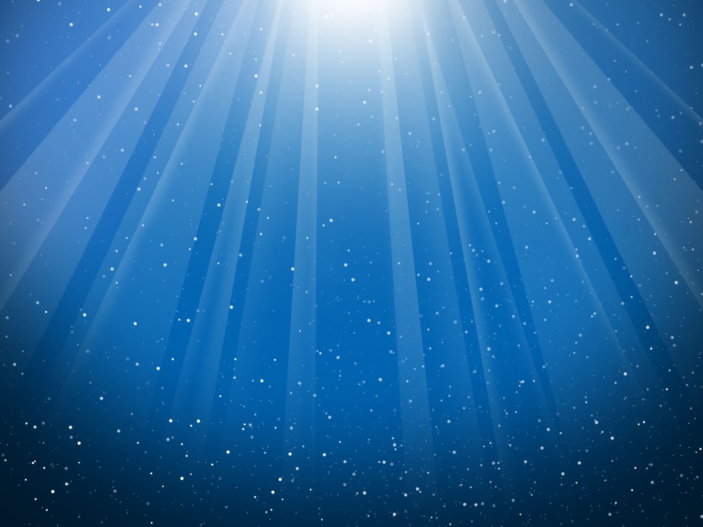 Синий фон с яркими лучами и белыми точками