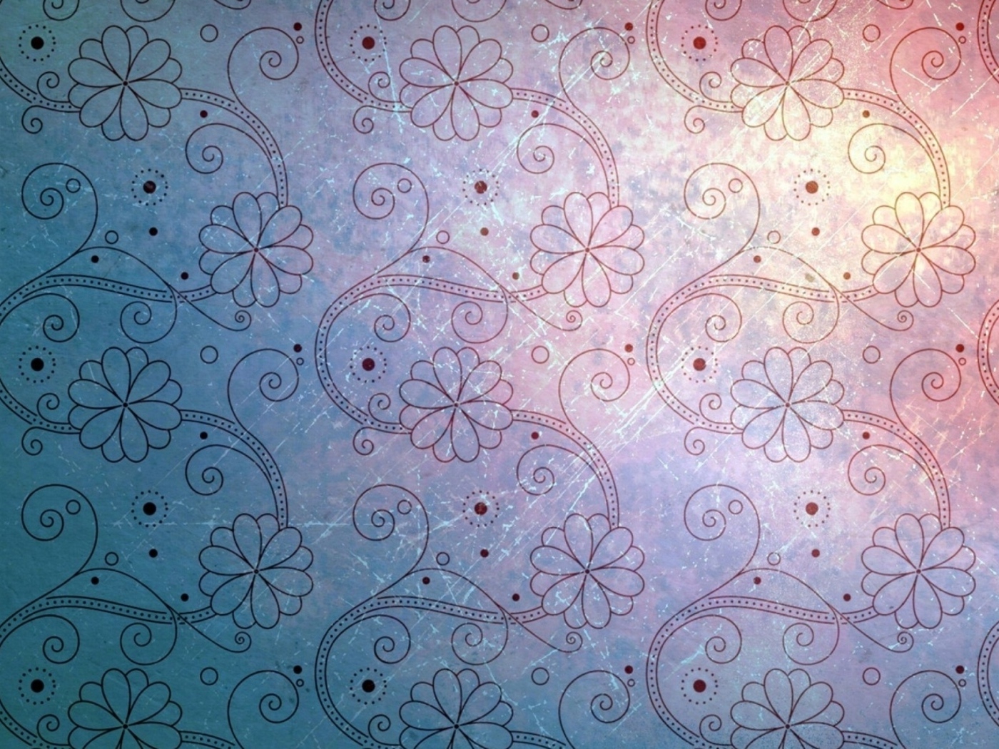 Серый фон с цветочными узорами