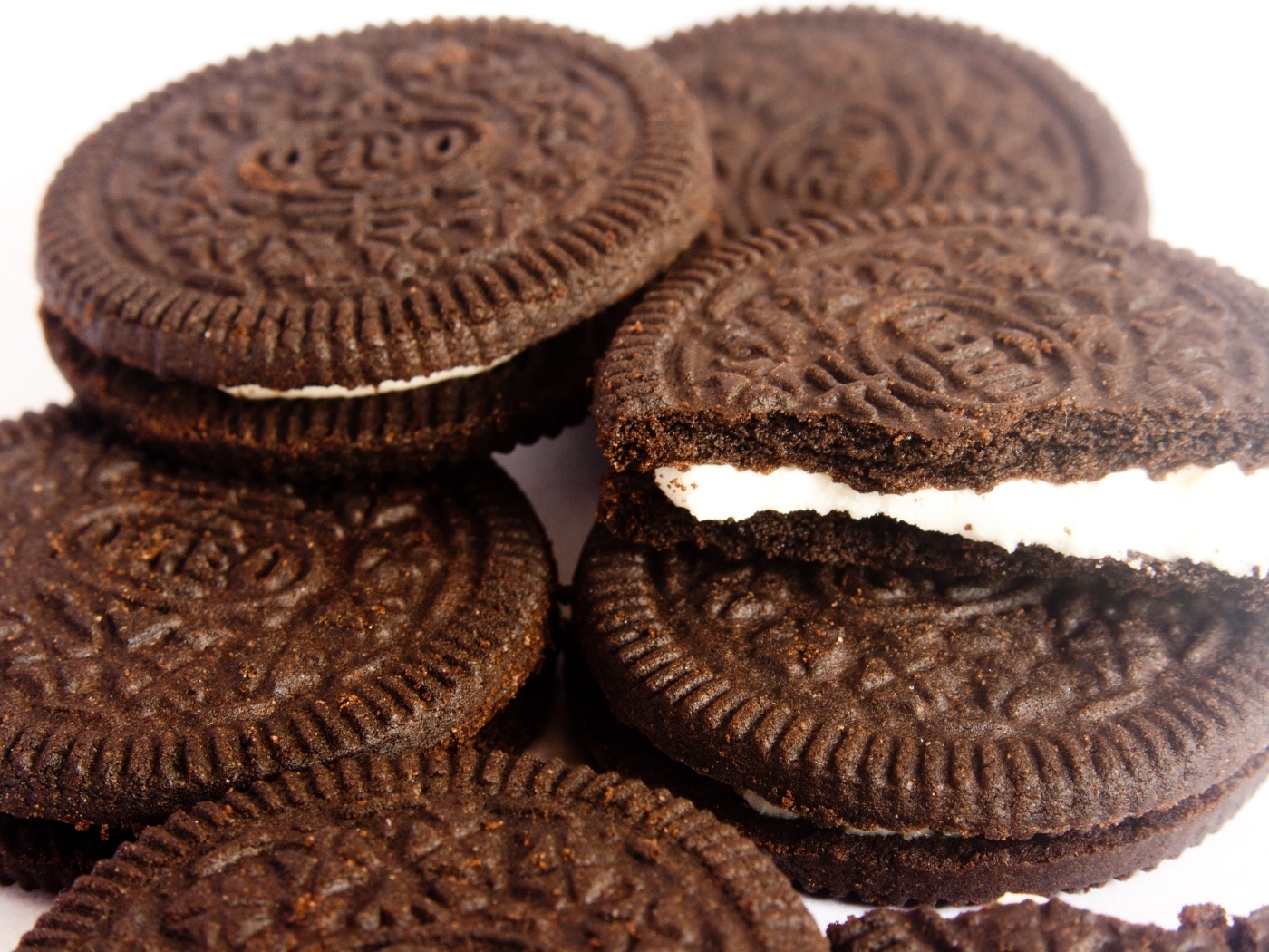 Шоколадное печенье орео крупным планом