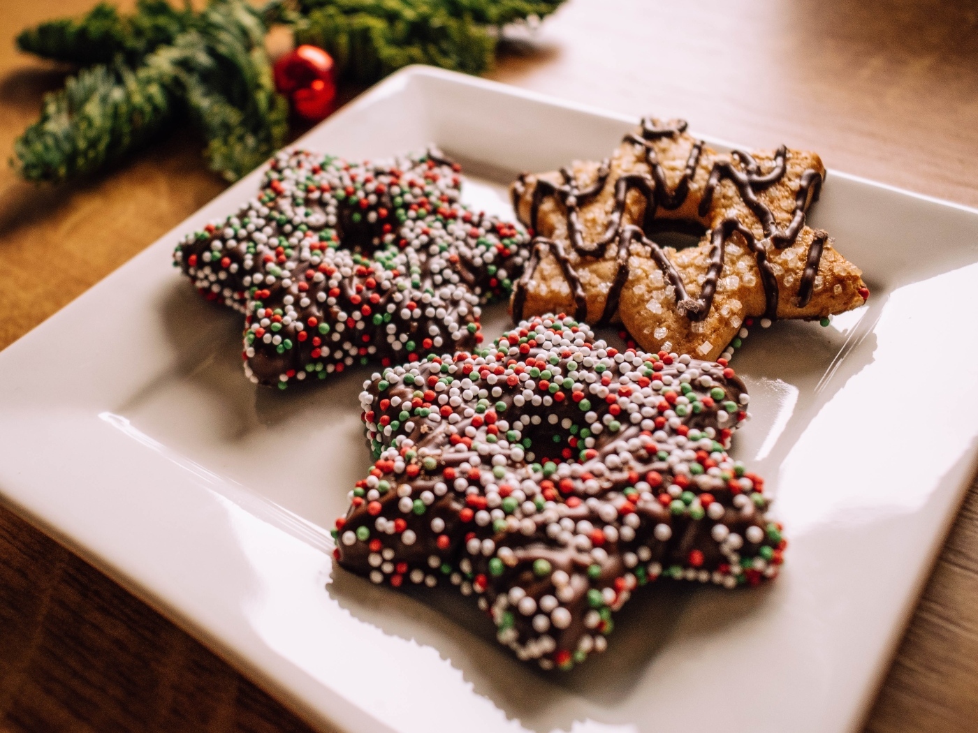 Рождественское печенье в форме звезды