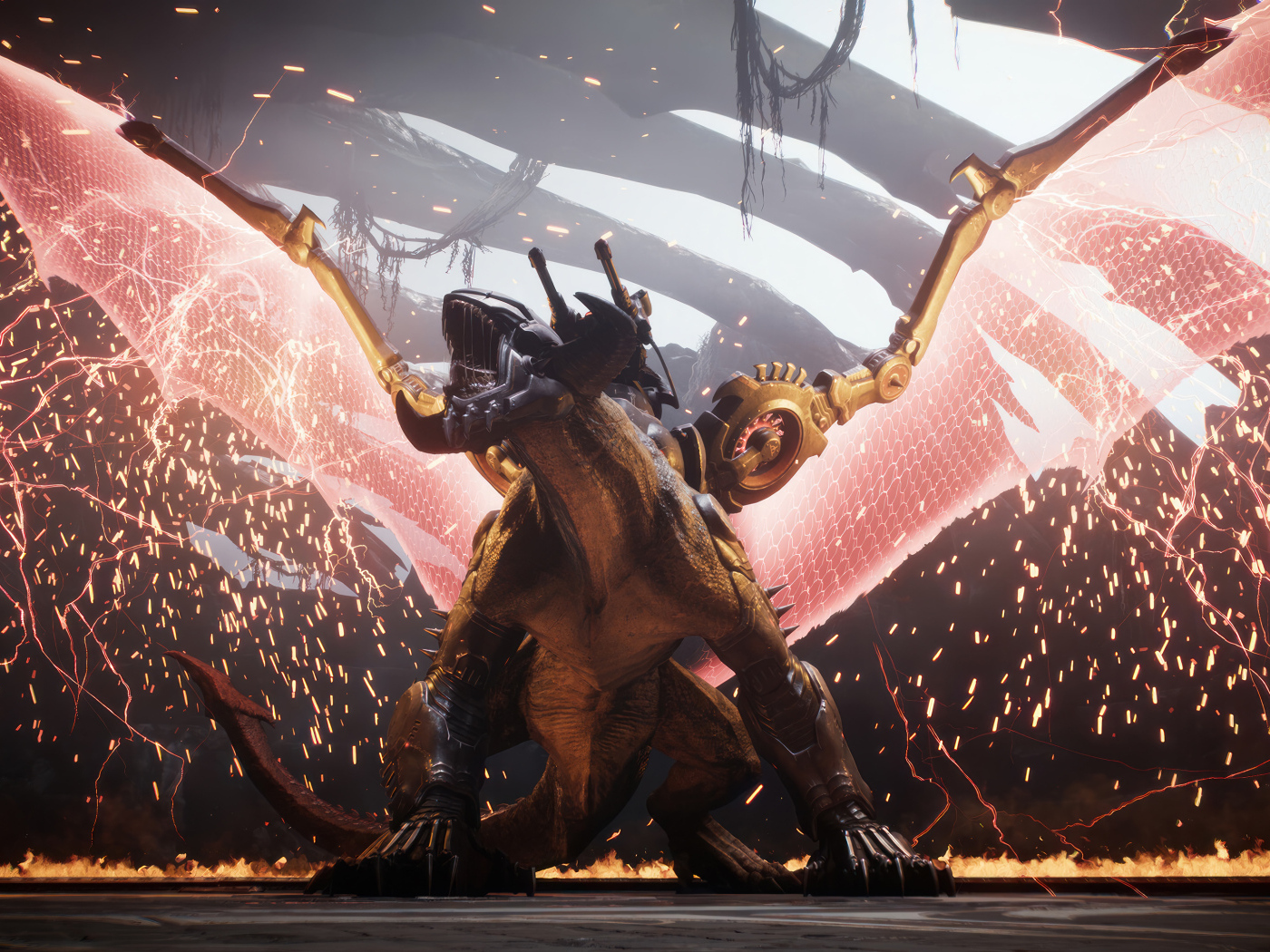 Дракон из компьютерной игры Doom: The Dark Ages, 2024