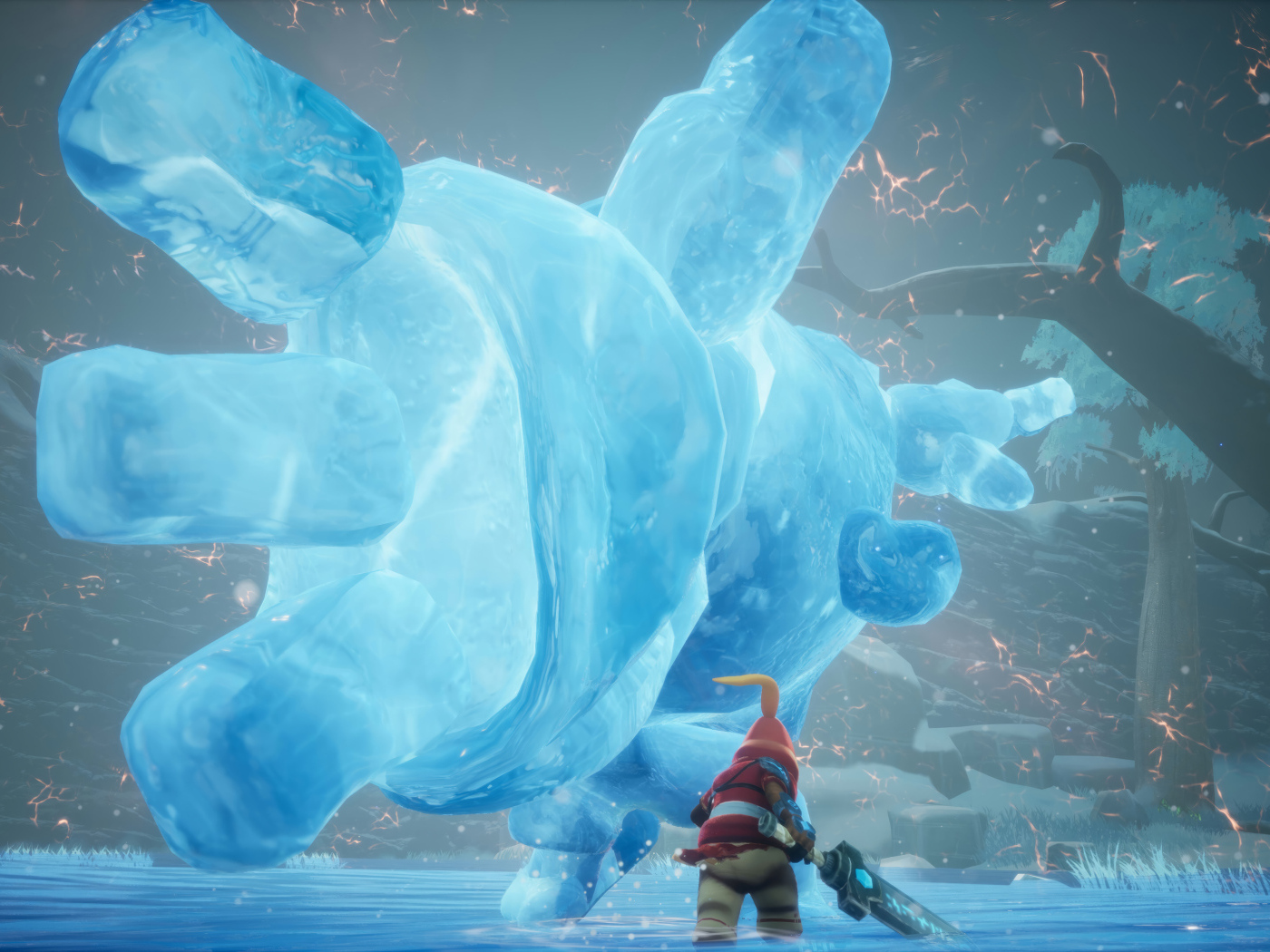 Ледяная рука в игре Astor Blade of the Monolith