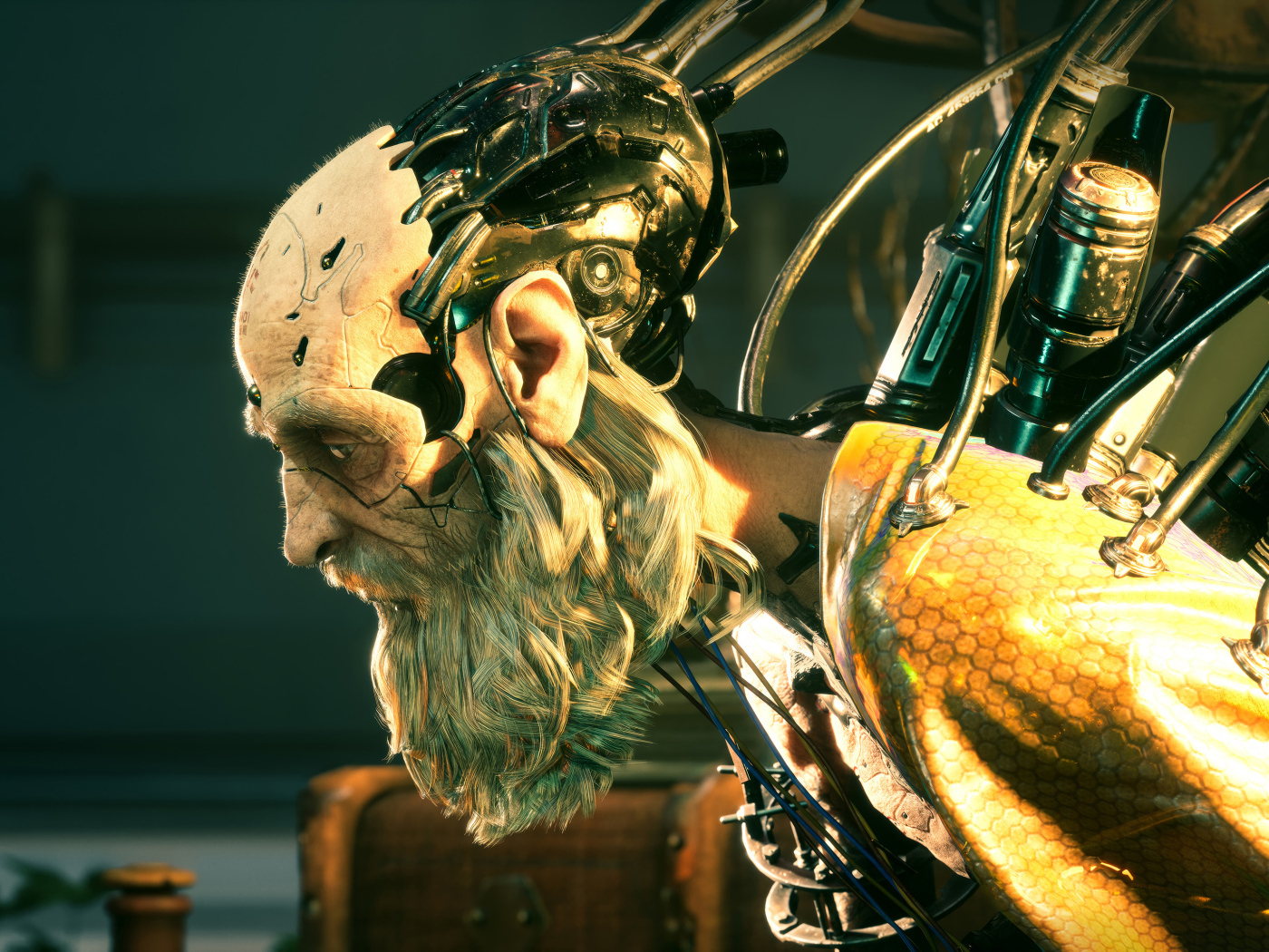 Мужчина робот из компьютерной игры Stellar Blade, 2024