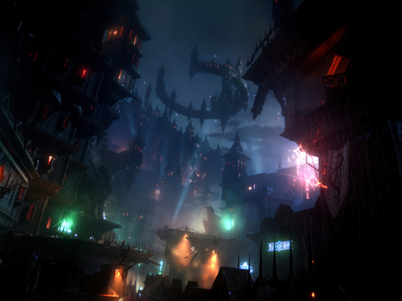 Скриншот города в компьютерной игре Dragon Age: The Veilguard, 2024