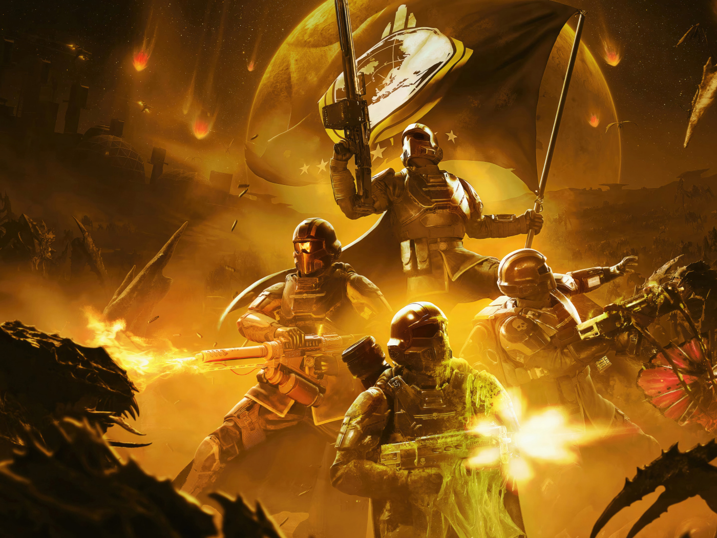 Скриншот новой компьютерной игры Helldivers 2