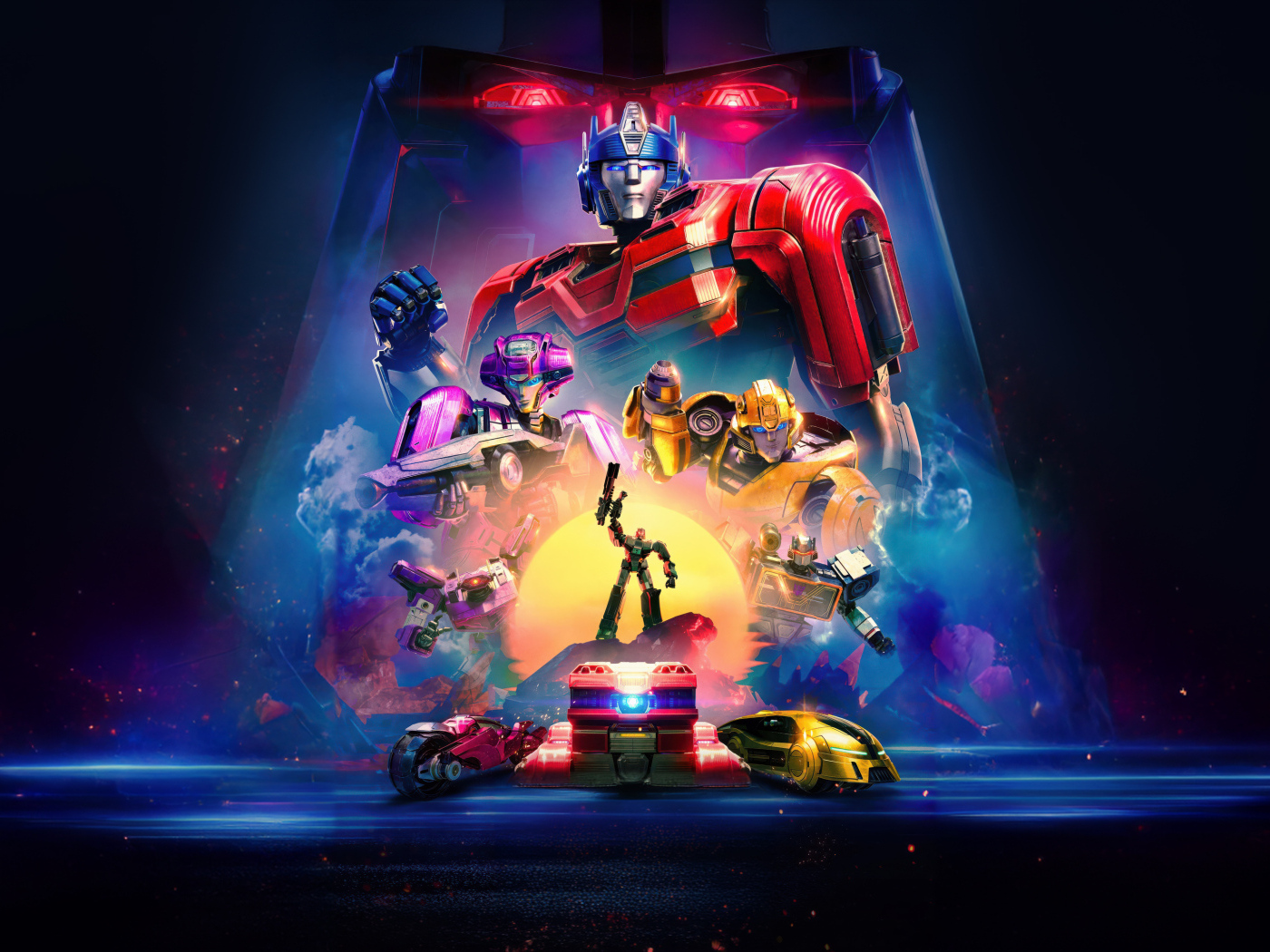 Яркий постер нового фильма Трансформеры: Начало, 2024