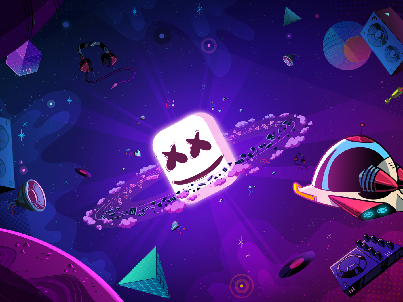 Диджей Маршмеллоу нарисованный