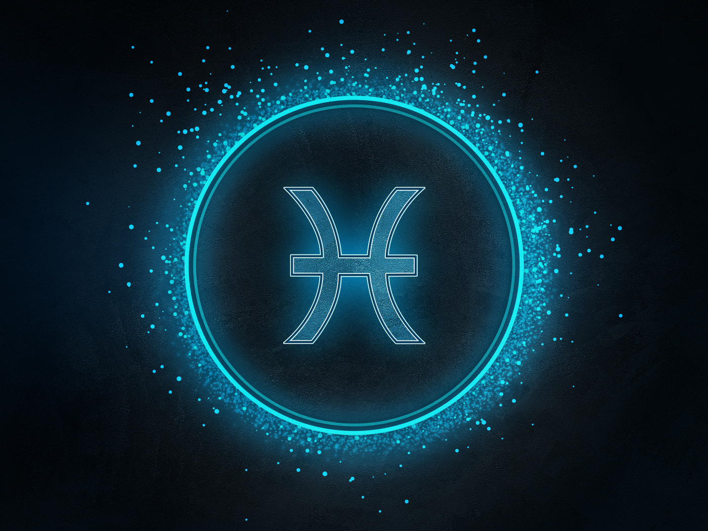 Синий яркий знак рыбы