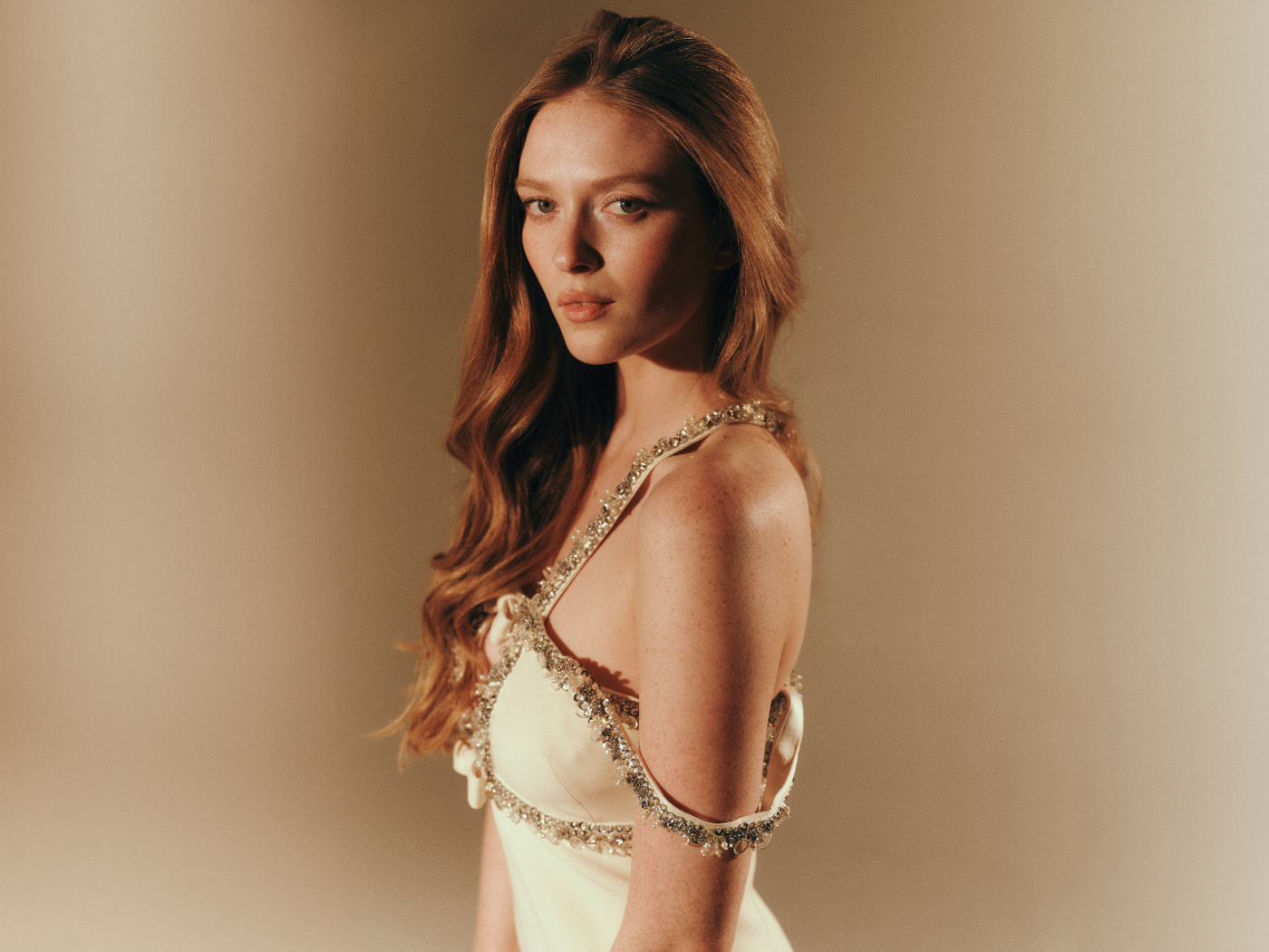 Американская рыжеволосая актриса Ларсен Томпсон