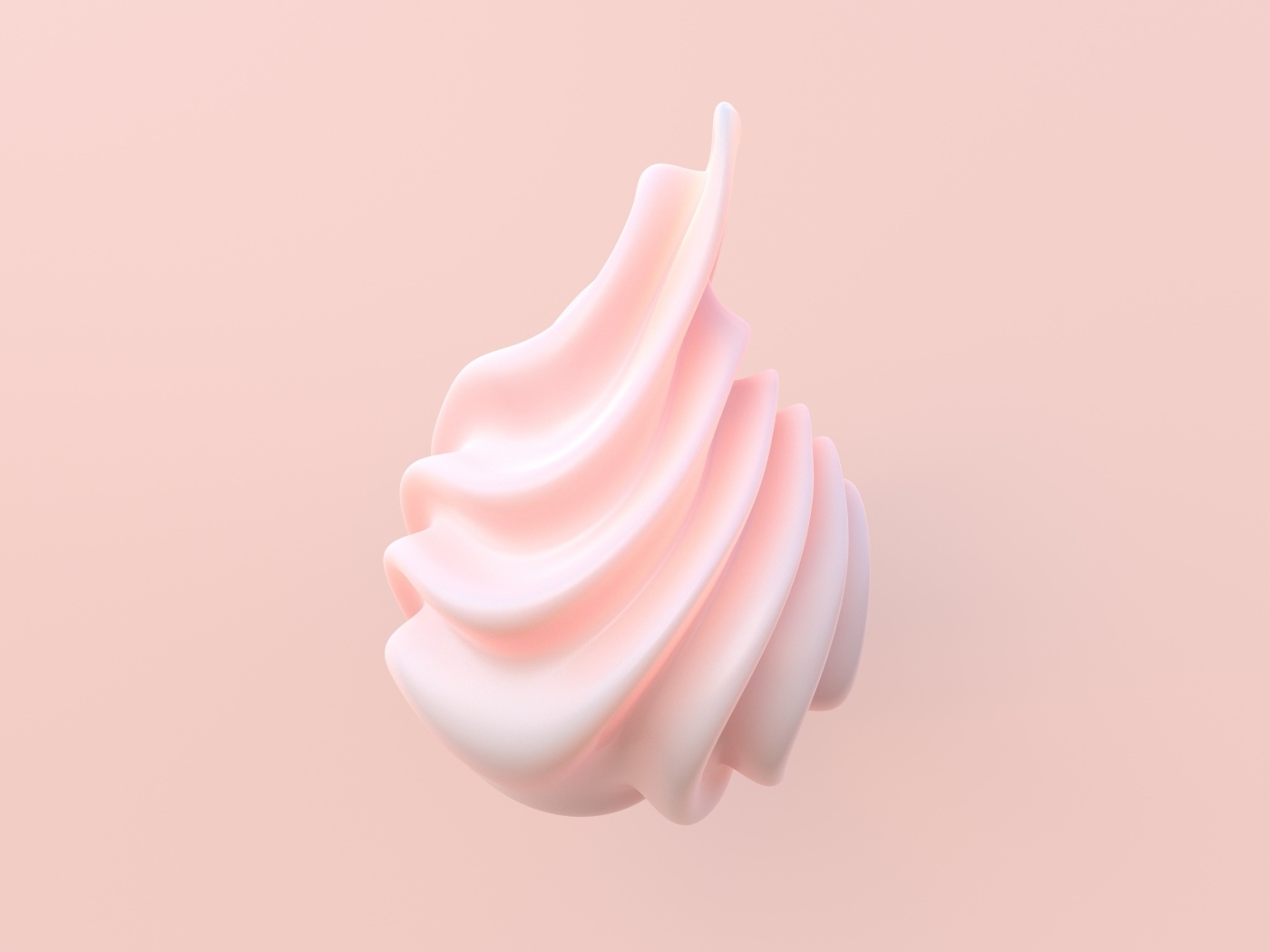 Розовая графическая 3д модель