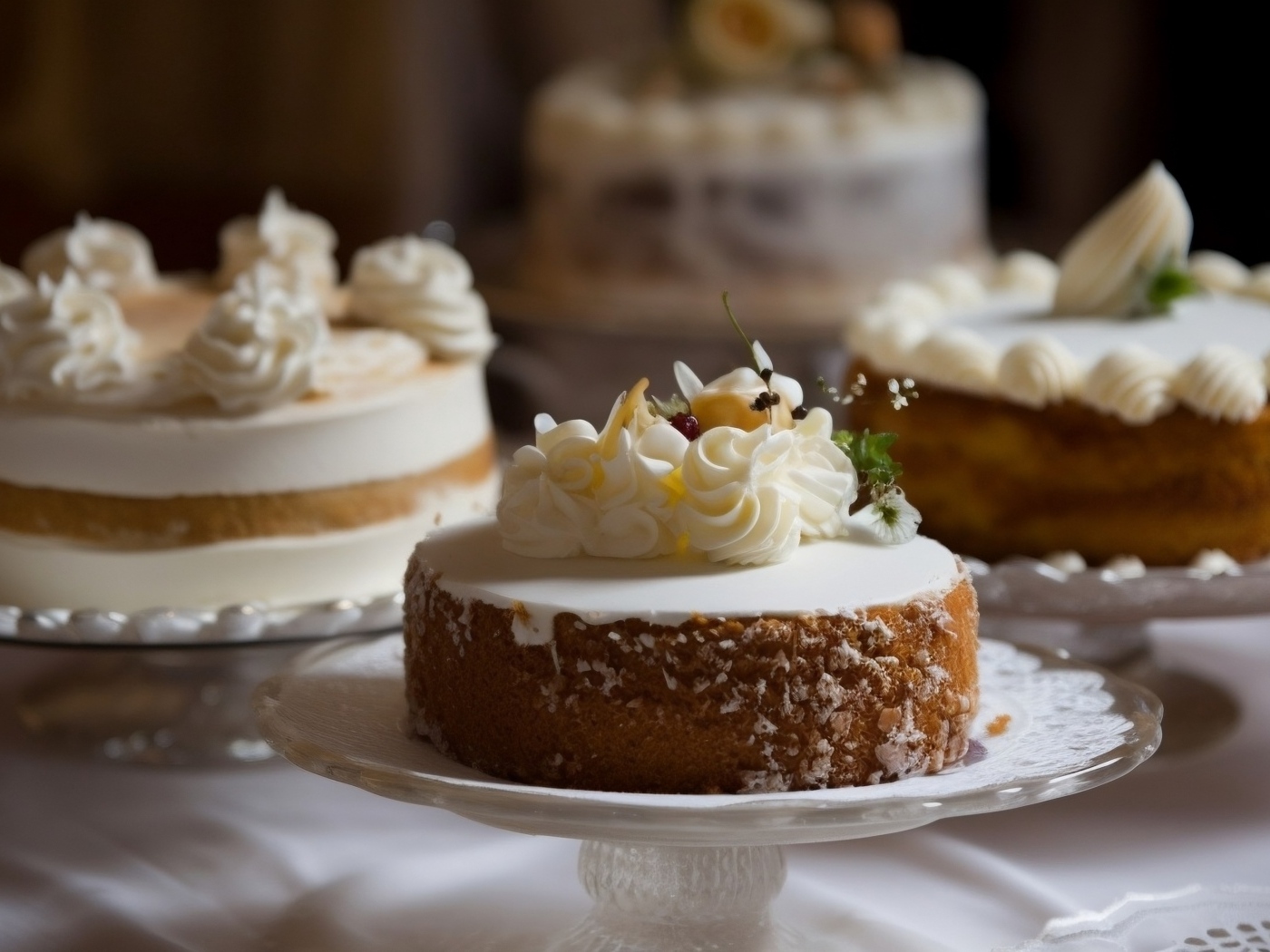 Красивые торты на столе на праздник