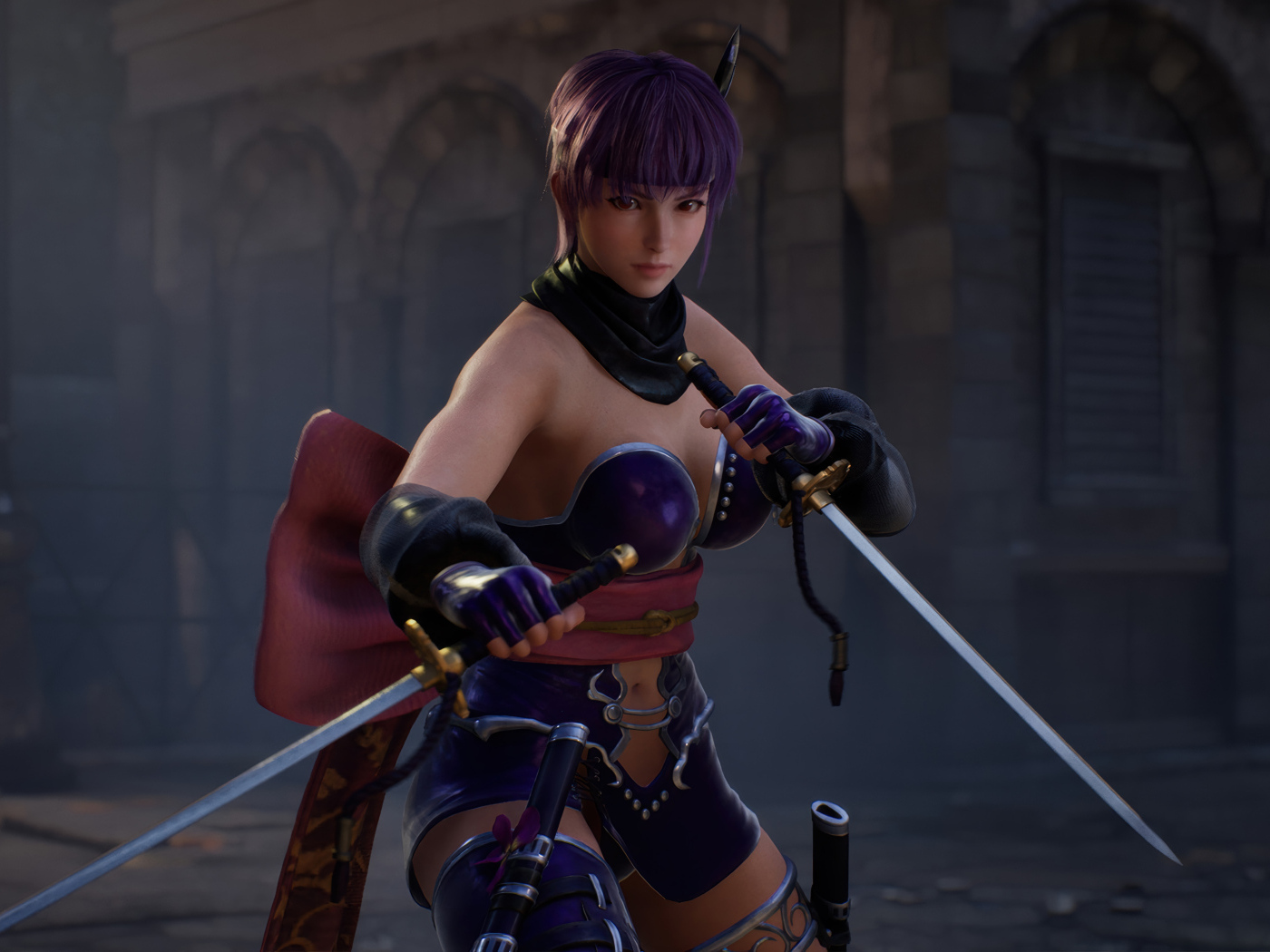 Девушка персонаж компьютерной игры NINJA GAIDEN 2 Black