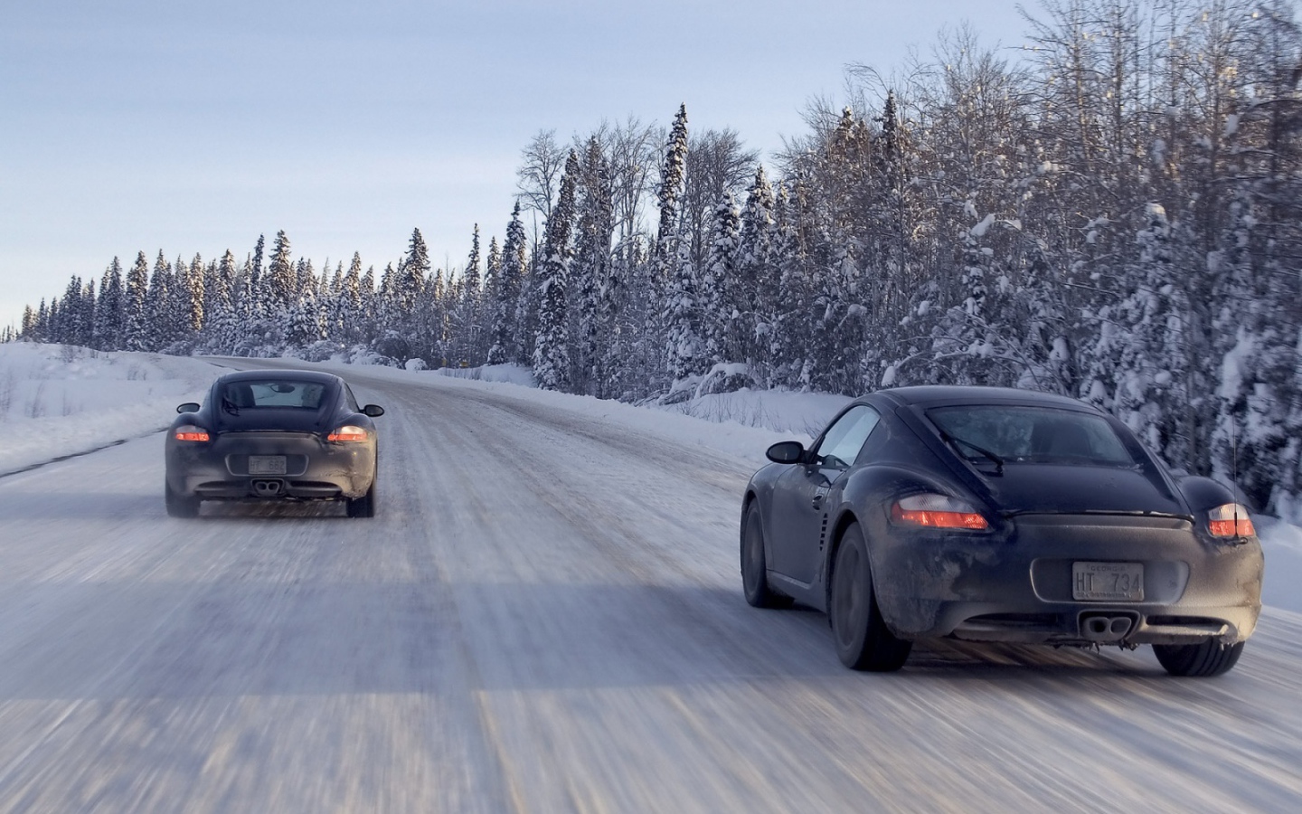 Porsche Cayman сноу райд
