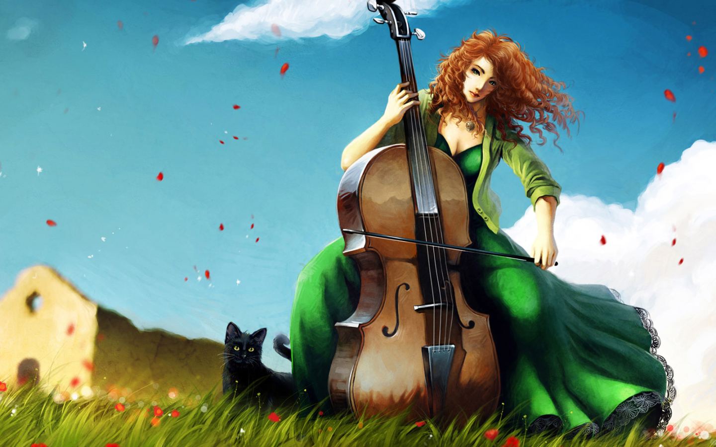 Девушка и Музыкальный инструмент